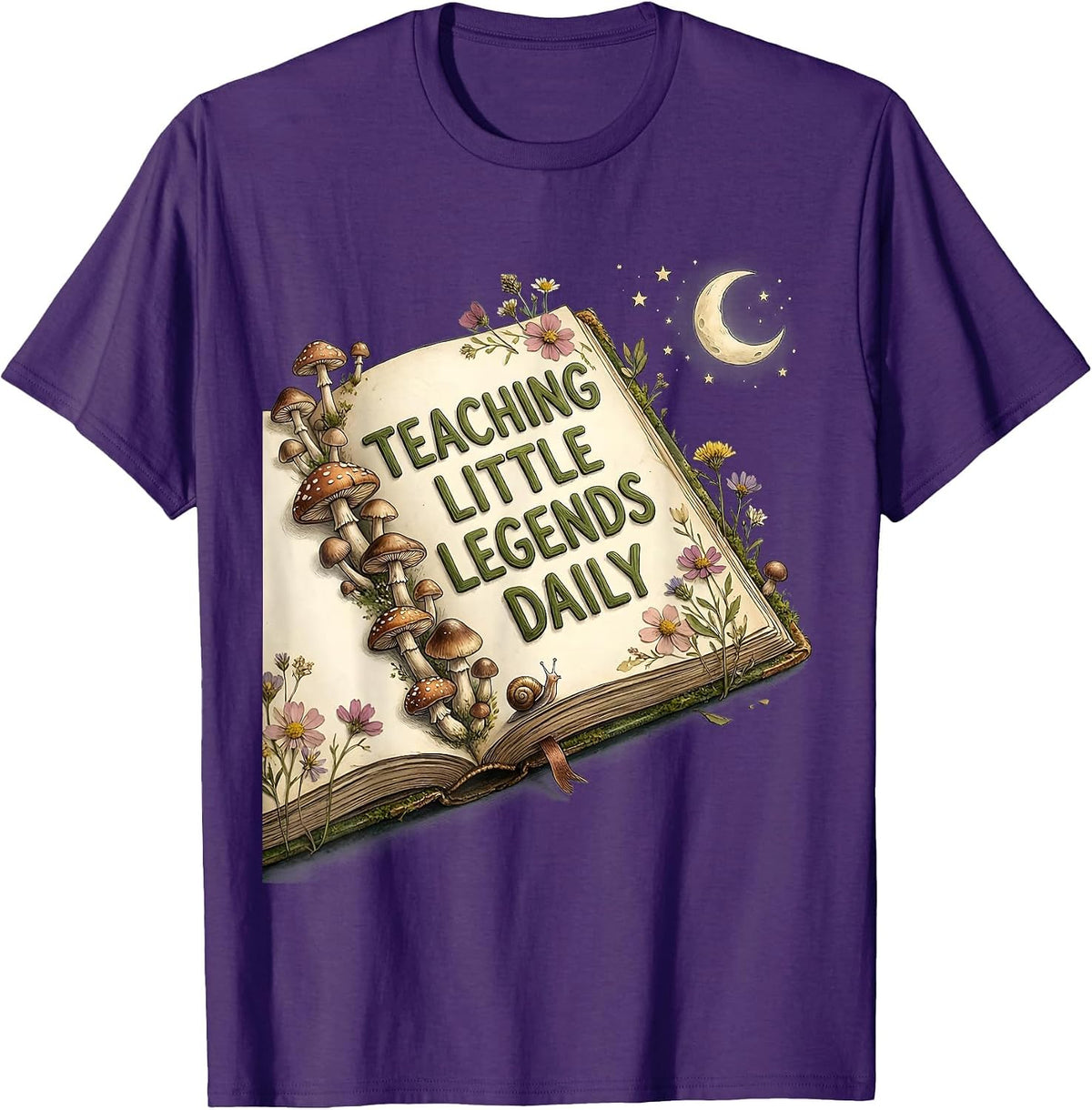 Teaching Little Legends Daily First Grade Teacher T-Shirt - Purple