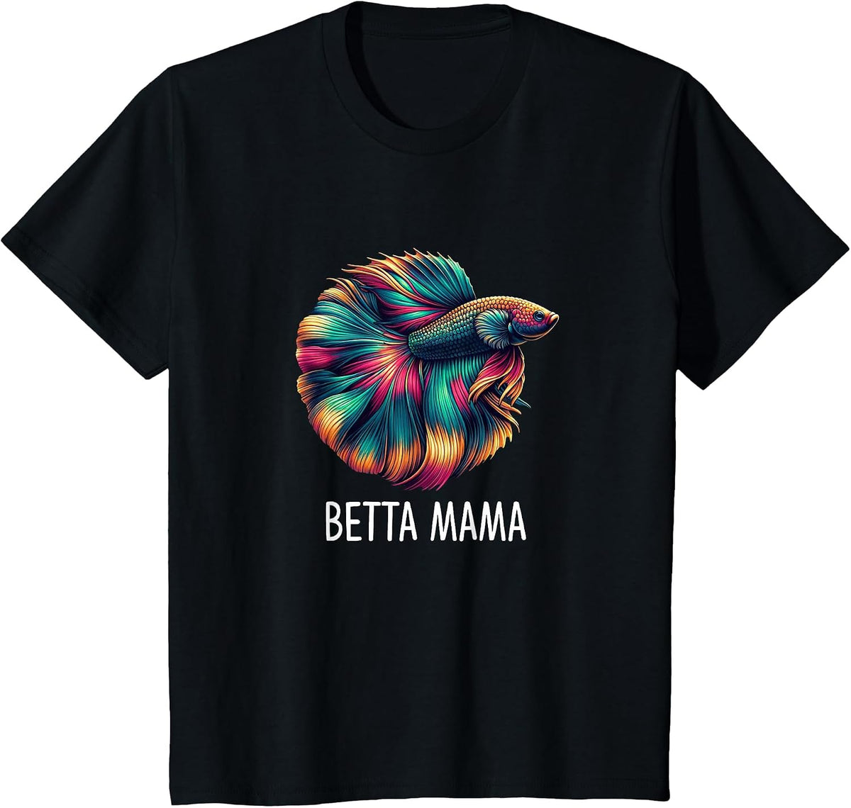 Beta Mama - Betta Fish Lover Mom - T-Shirt - Black