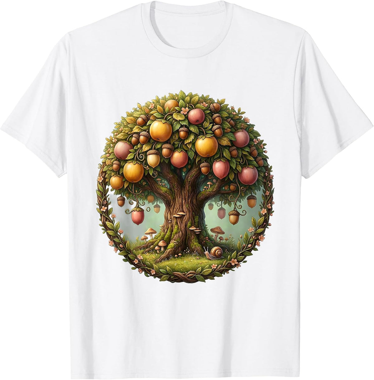 Kindergarten Teacher Crayon Tree Illustration T-Shirt - White