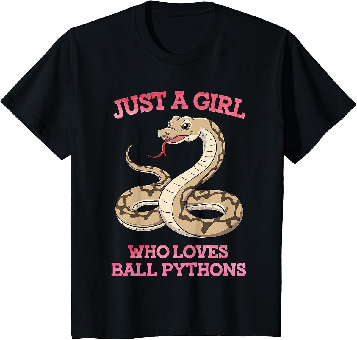Ball Python Art for Women Mom Girls Ball Python Snake Lover T-Shirt - Black
