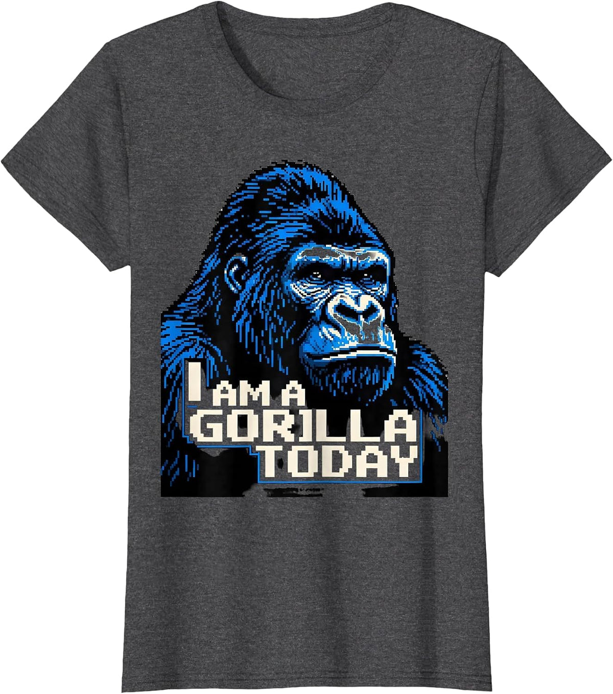 Women's I Am A Gorilla Today Funny Gorilla Meme Halloween Costume T-Shirt - Dark Heather Grey