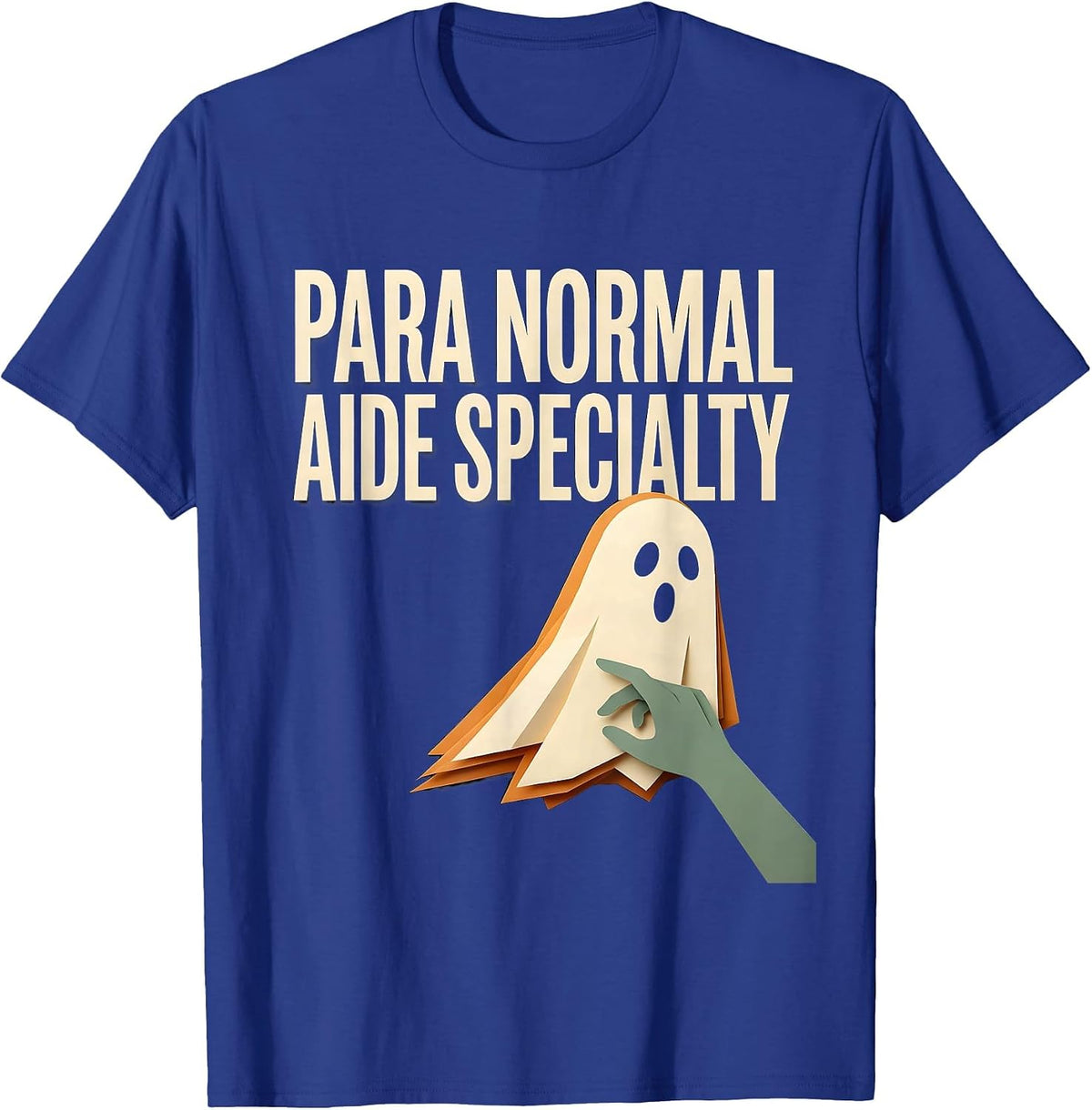 Para Normal Aide Specialty Funny Ghost Paraprofessional T-Shirt - Royal Blue