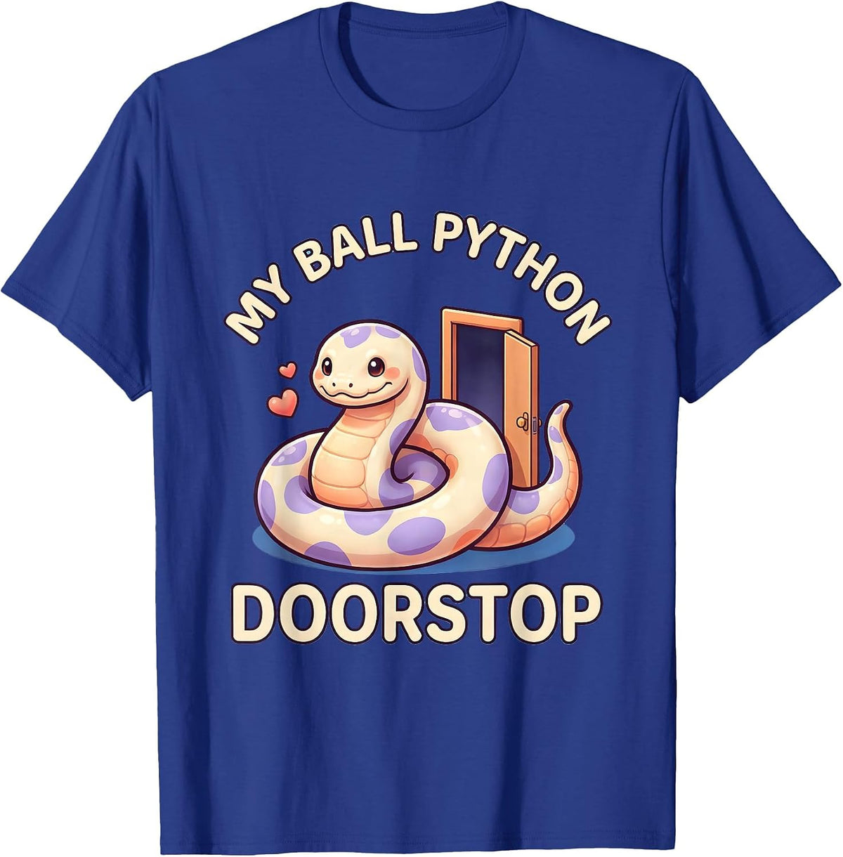 Men's My Ball Python Doorstop Cute Kawaii Reptile Lover Snake T-Shirt - Royal Blue
