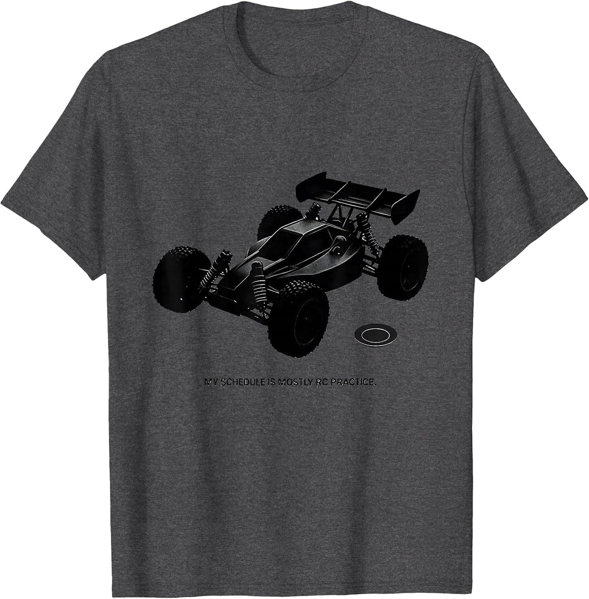 My Schedule Is Mostly RC Practice Funny Car Enthusiast T-Shirt - Dark Heather Grey