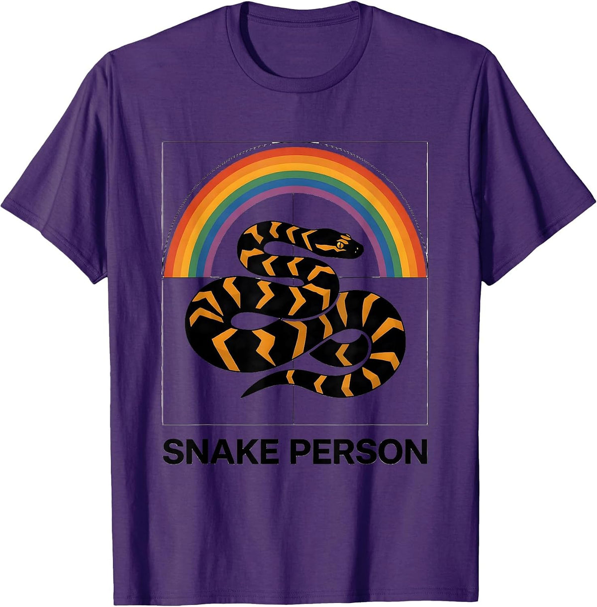 Men's Ball Python Silhouette Retro Snake Enthusiast Humor T-Shirt - Purple