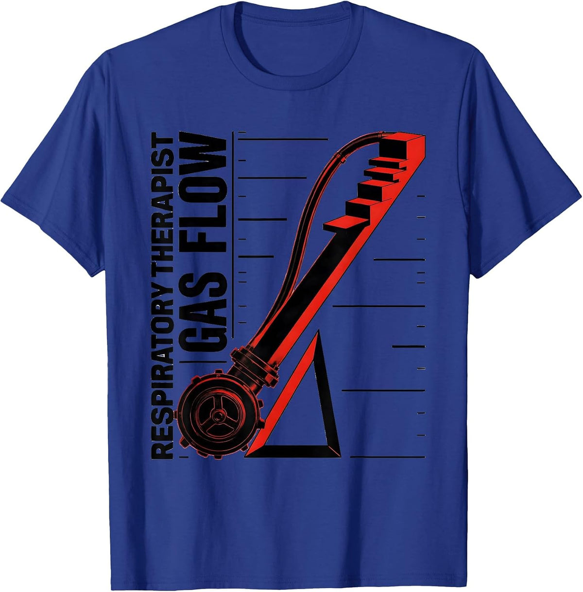 Respiratory Therapist Gas Flow Constructivist Poster Design T-Shirt - Royal Blue
