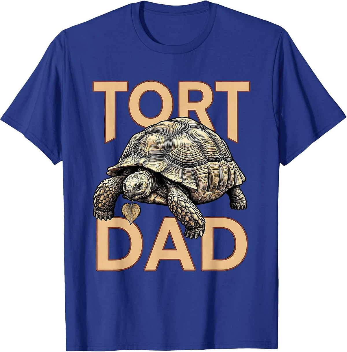 Men's Tort Dad Sulcata Tortoise Funny Reptile Lover Gift T-Shirt - Royal Blue