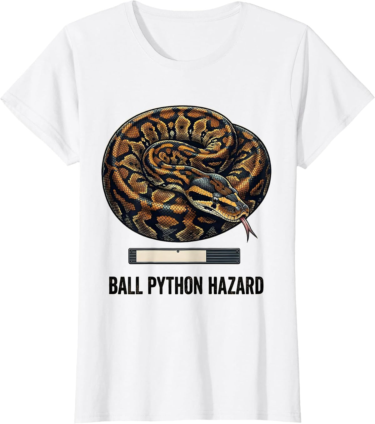 Ball Python Hazard Funny Snake Lover Meme Reptile Owner T-Shirt - White