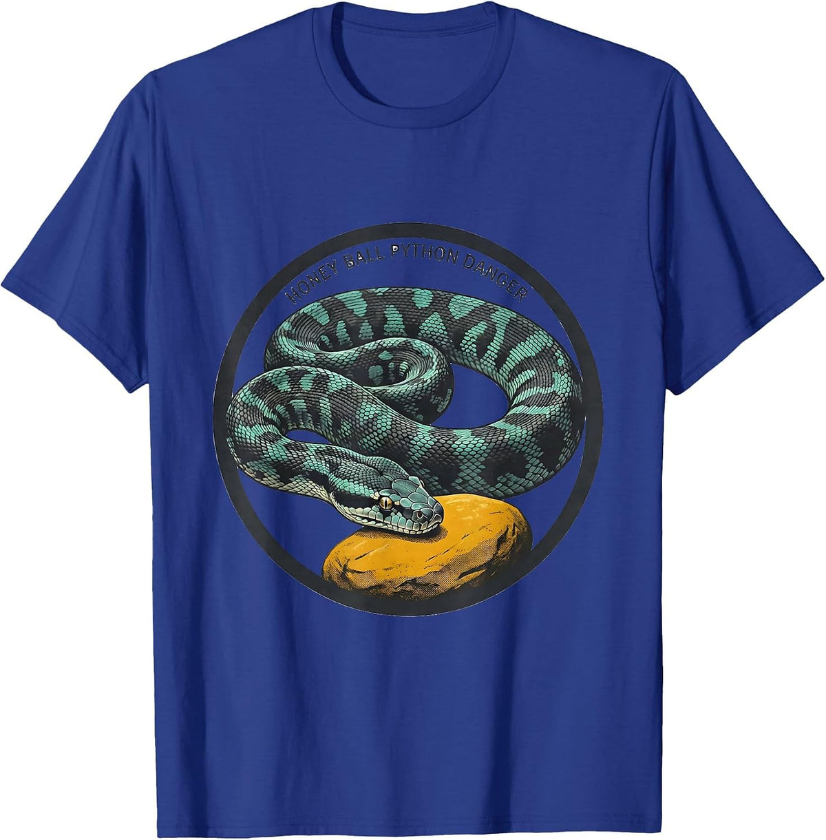 Honey Ball Python Danger Retro Vintage Snake Lover Humor T-Shirt - Royal Blue
