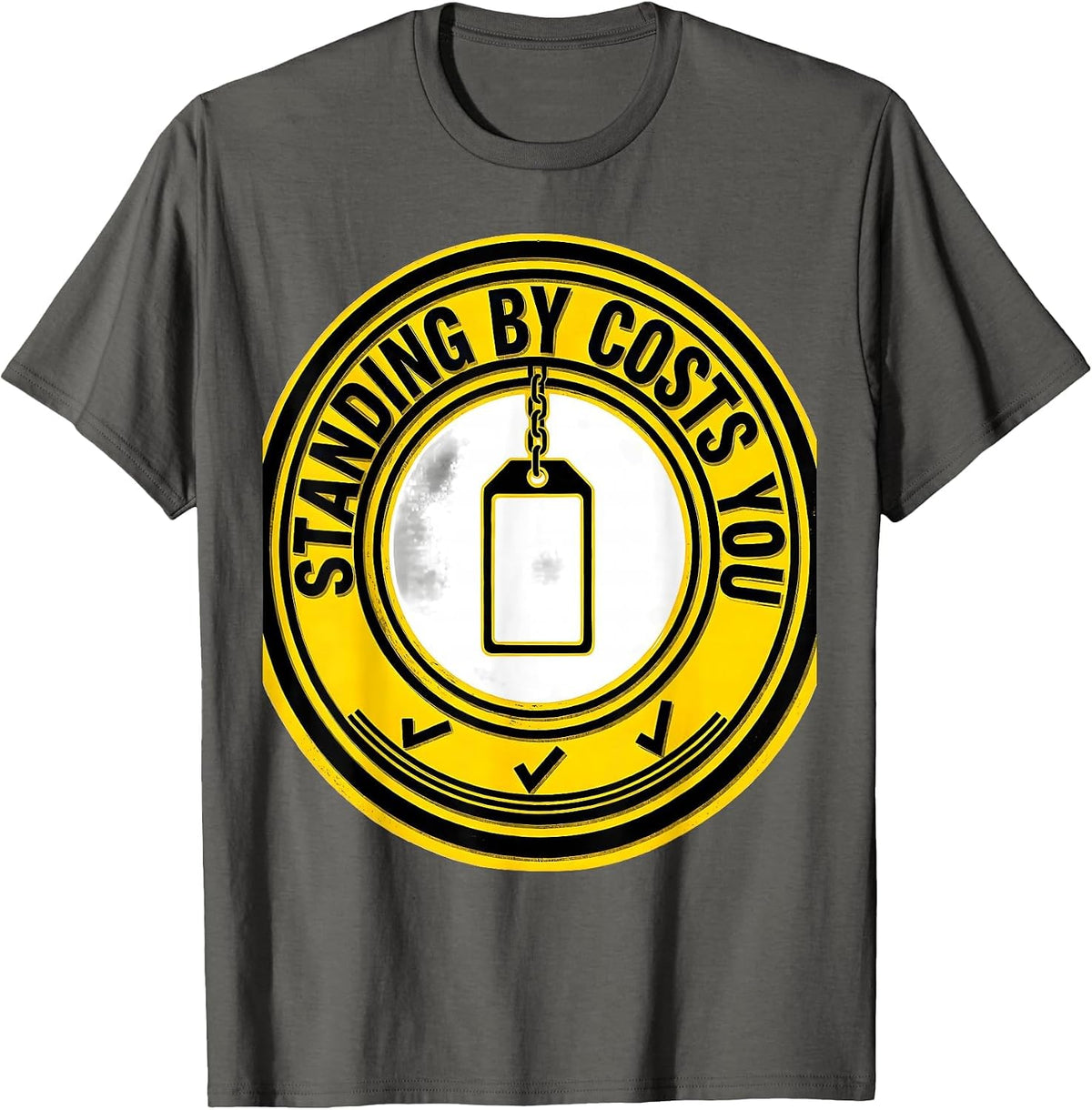 Men's Standing By Costs You Funny Plumber Pipefitter Occupation T-Shirt - Asphalt Grey