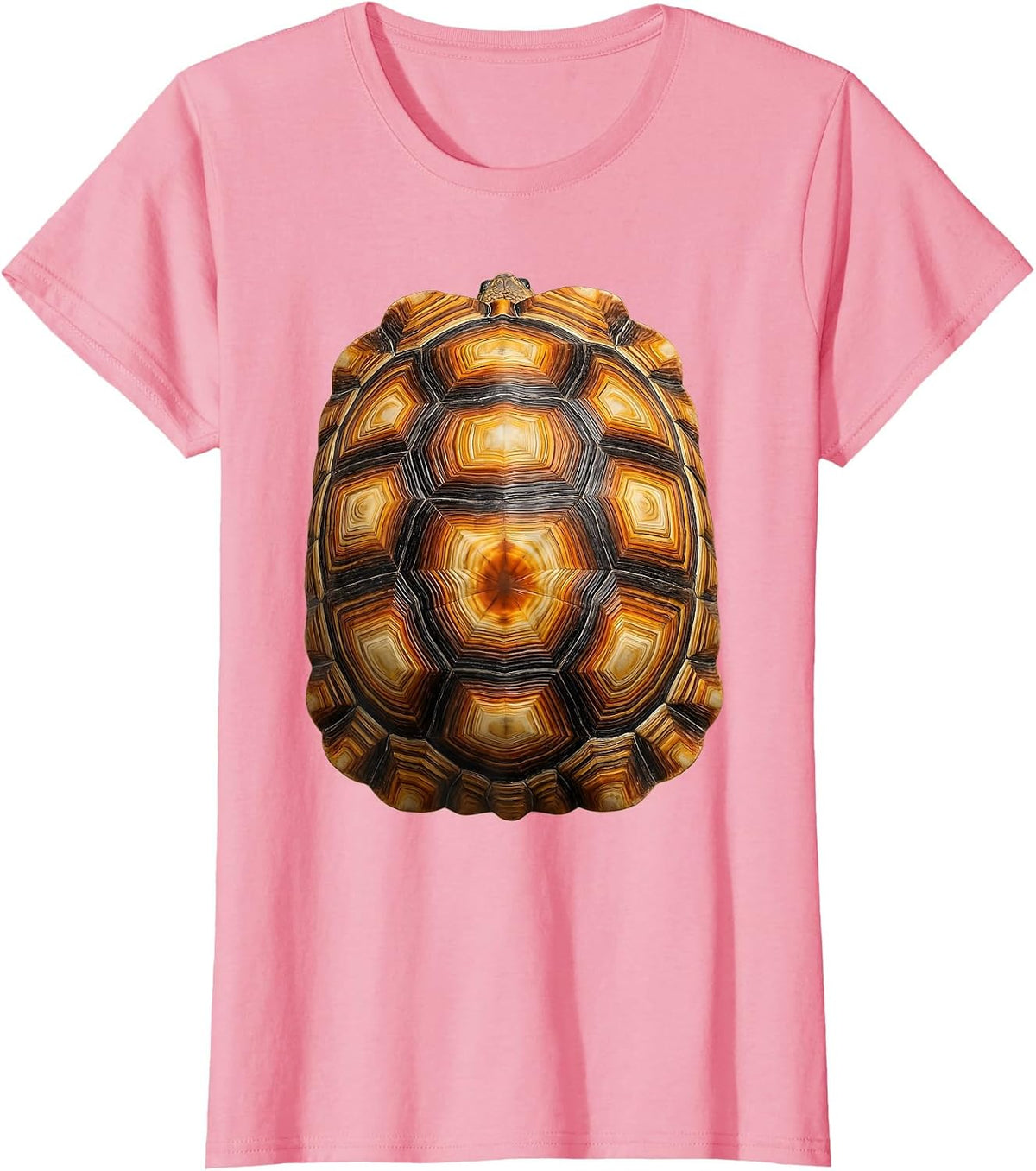Women's Tortoise Shell Tie Dye Concentric Rings Design T-Shirt - Pink