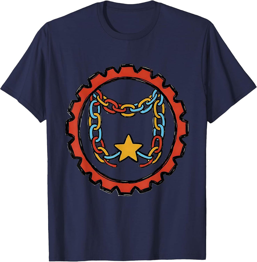 Preschool Teacher Paper Chain Garland Classroom Art T-Shirt - Navy Blue