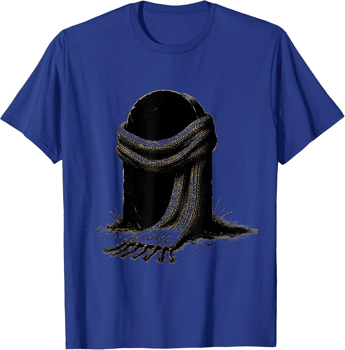 Men's Cold Comfort Gothic Y2K Grunge Alt Emo Aesthetic T-Shirt - Royal Blue