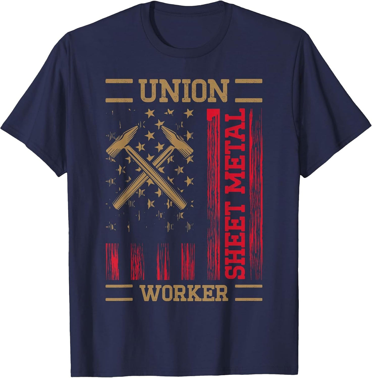 Journeyman Sheet Metal Worker Union Sheet Metal Worker T-Shirt - Navy Blue
