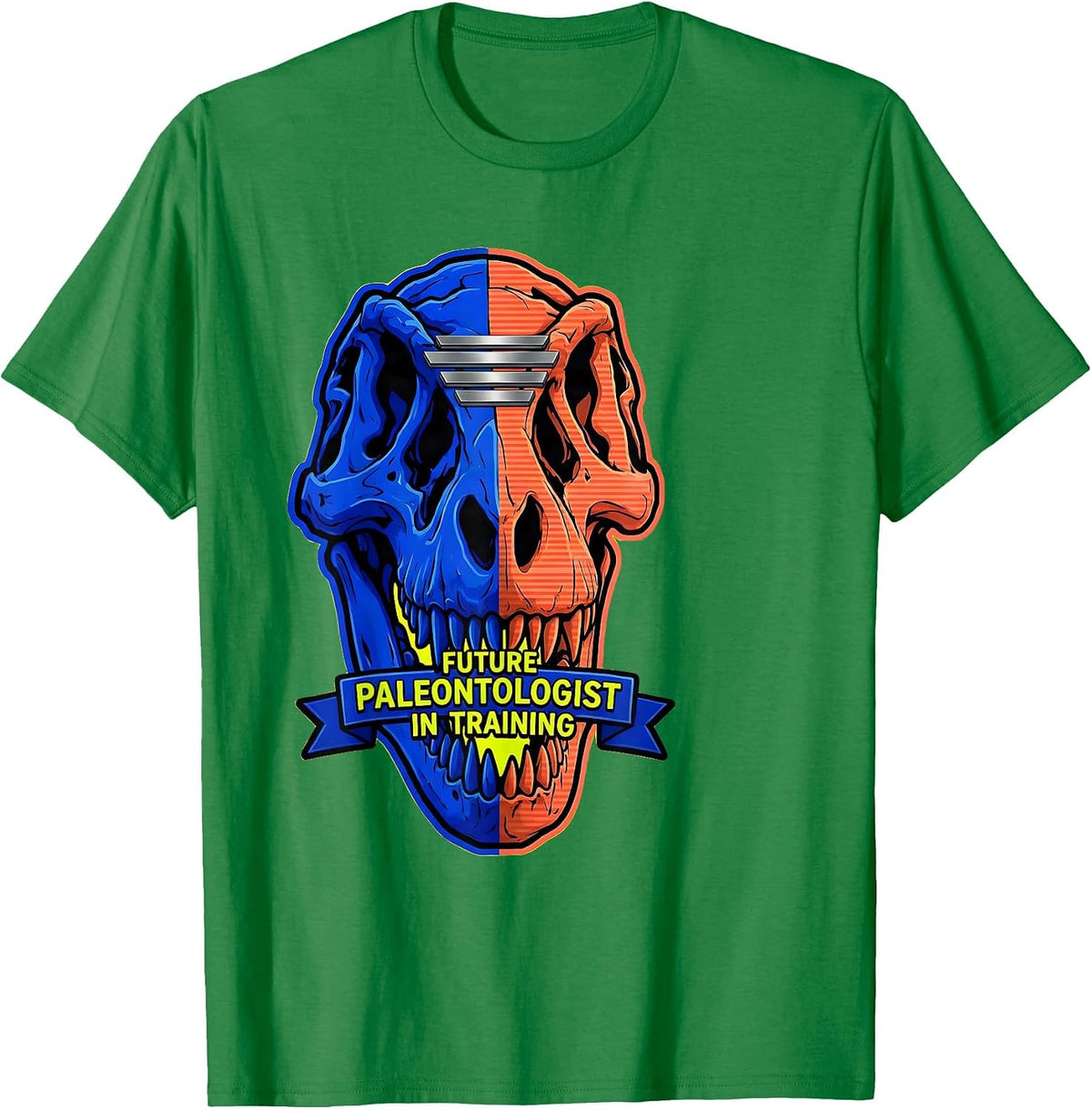 Men's Future Paleontologist In Training Dinosaur Design T-Shirt - Kelly Green
