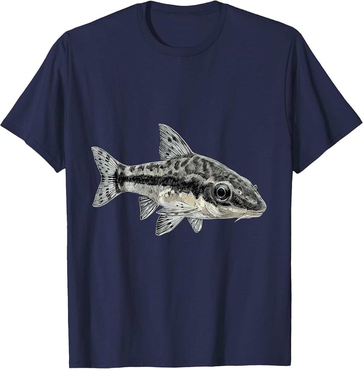 Otocinclus Catfish Otocinclus sp. Freshwater Aquarium T-Shirt - Navy Blue