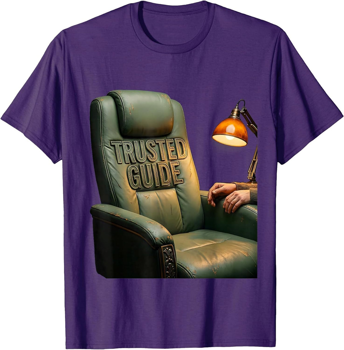 Trusted Guide Vintage School Counselor Mental Health T-Shirt - Purple