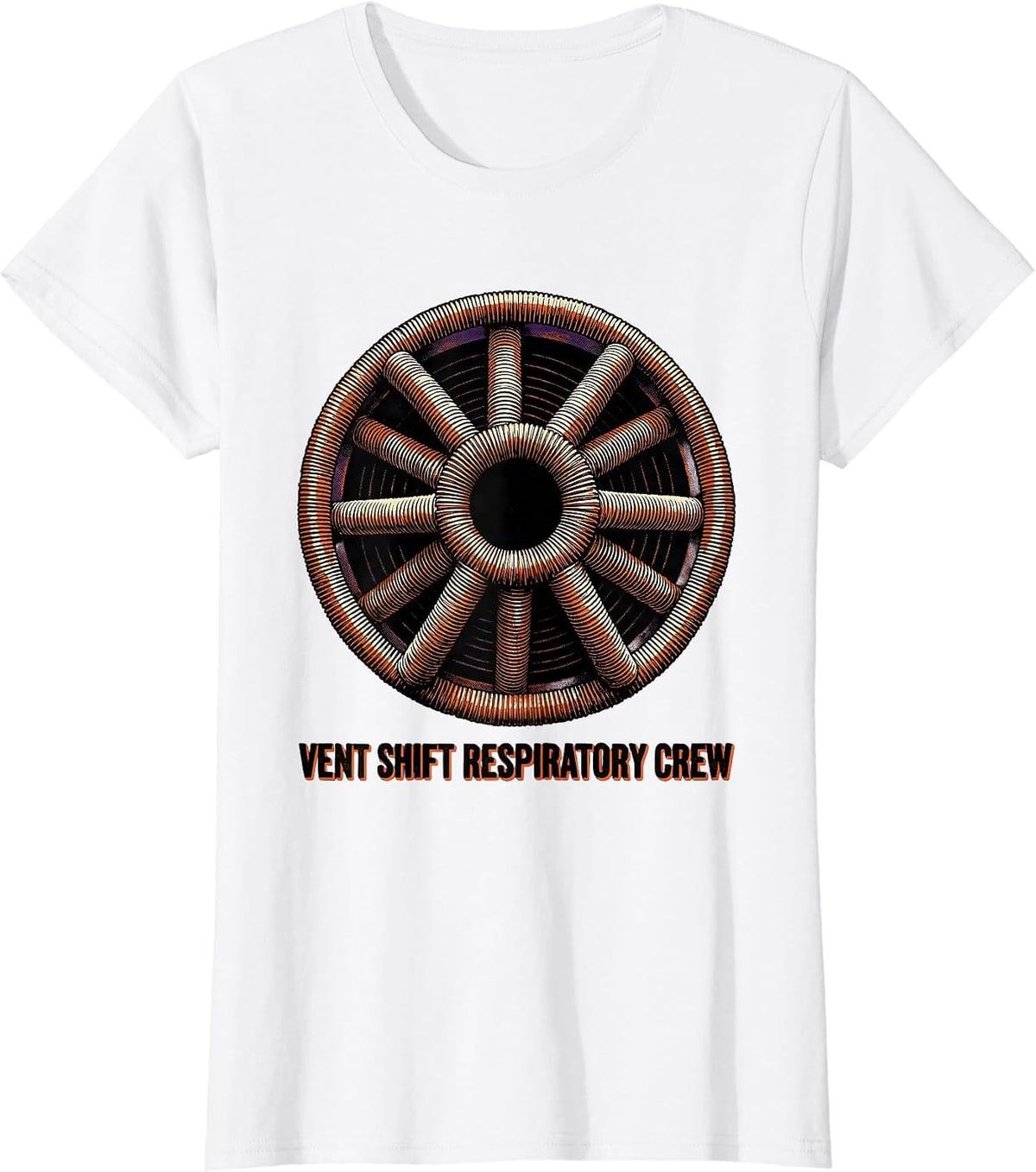Vent Shift Respiratory Crew Halloween RT Crew Humor T-Shirt - White
