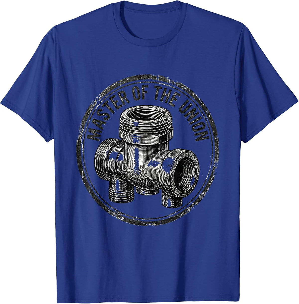 Men's Master Of The Union Funny Plumber Pipefitter Occupation T-Shirt - Royal Blue