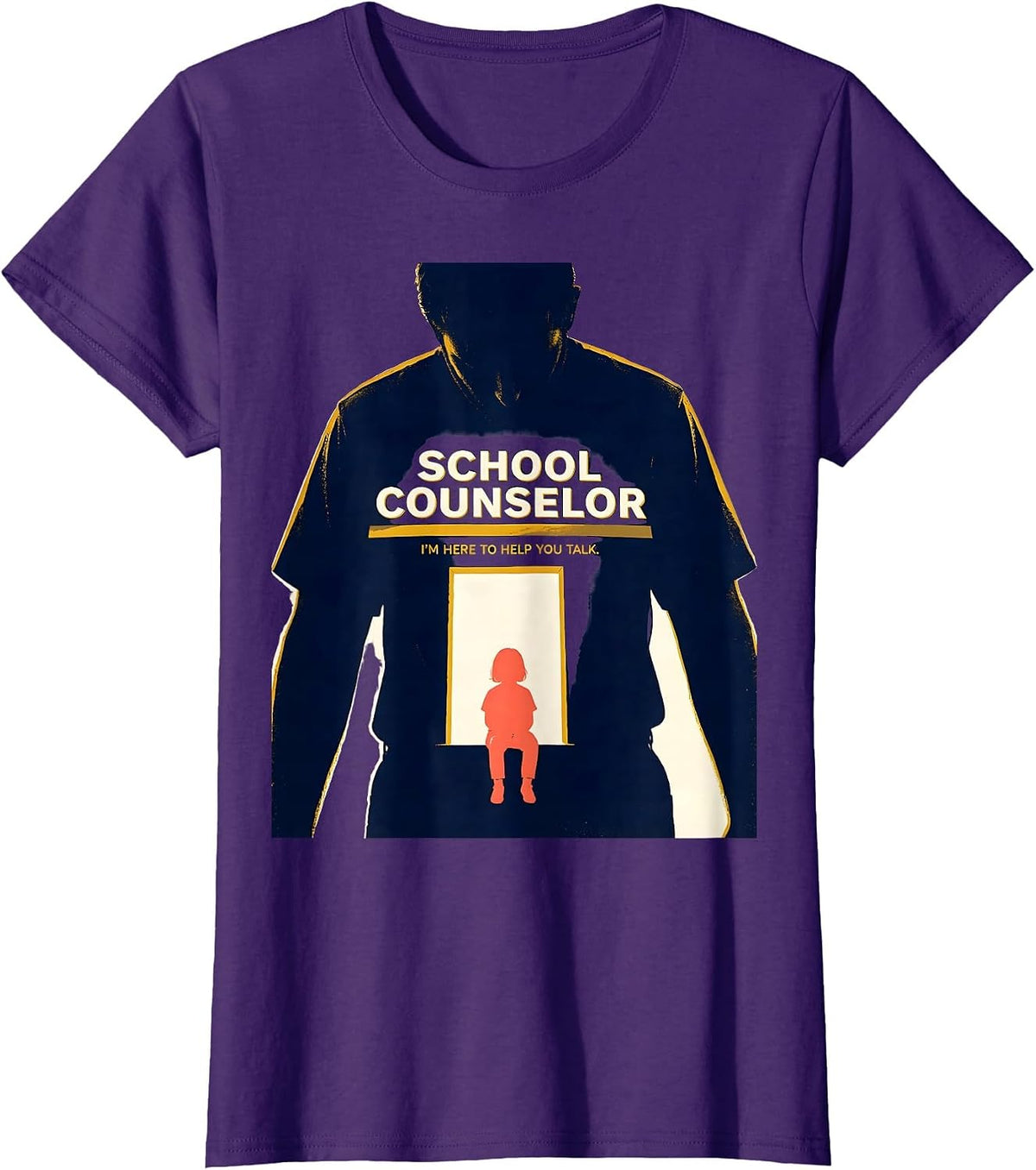 Women's School Counselor — I’m Here To Help You Talk Counselor T-Shirt - Purple