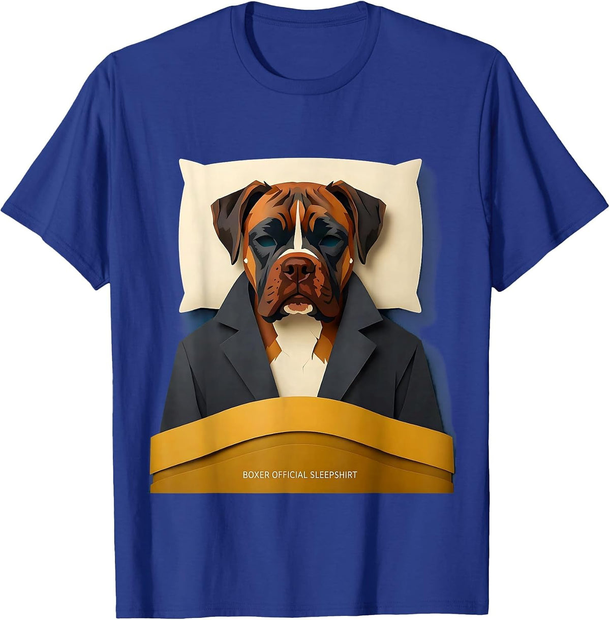 Boxer Official Sleepshirt Dog Breed Pajama Nightgown T-Shirt - Royal Blue