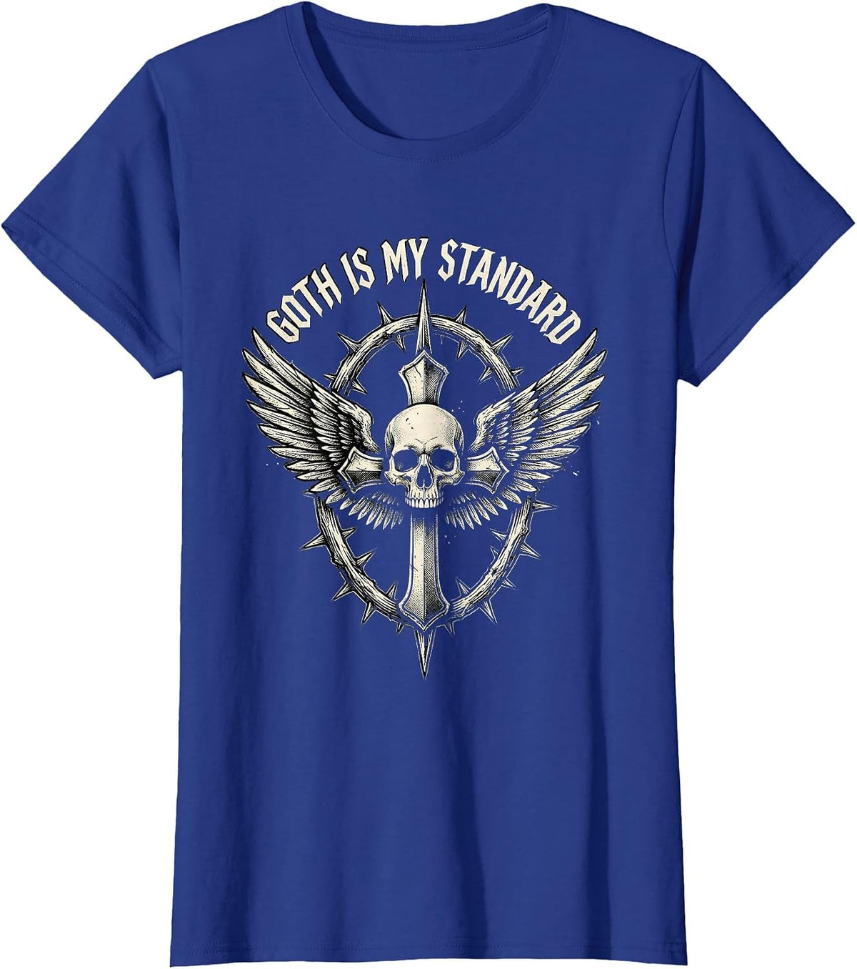 Women's Goth Is My Standard Emblem Y2K Grunge Alt Goth Girl T-Shirt - Royal Blue