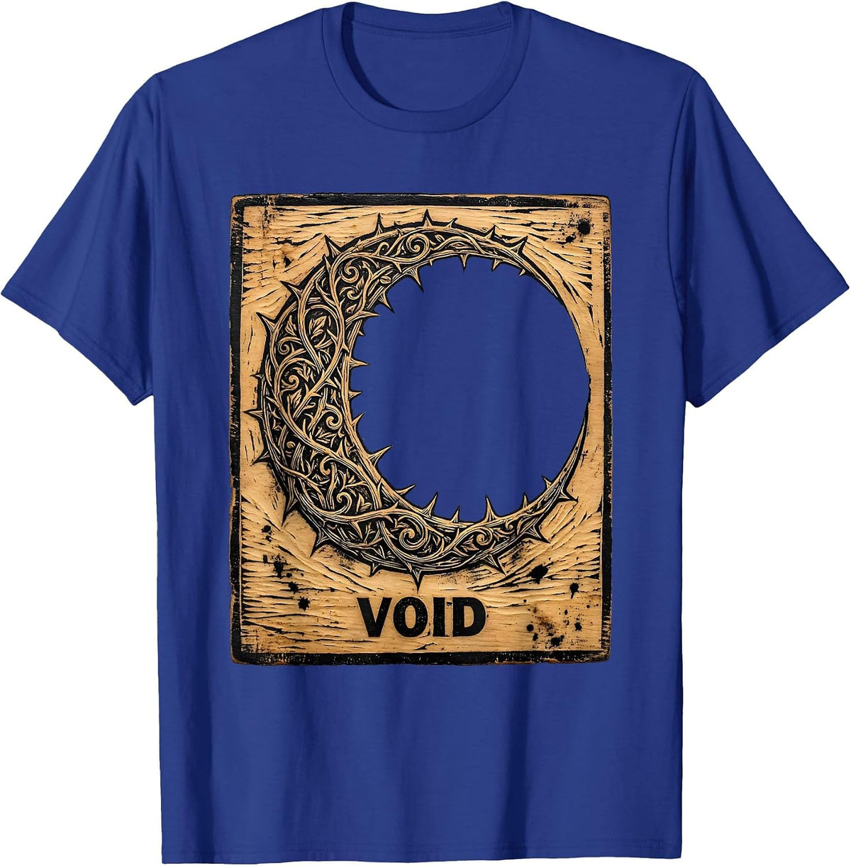 Void Distressed Y2K Grunge Alt Gothic Vintage Graphic T-Shirt - Royal Blue