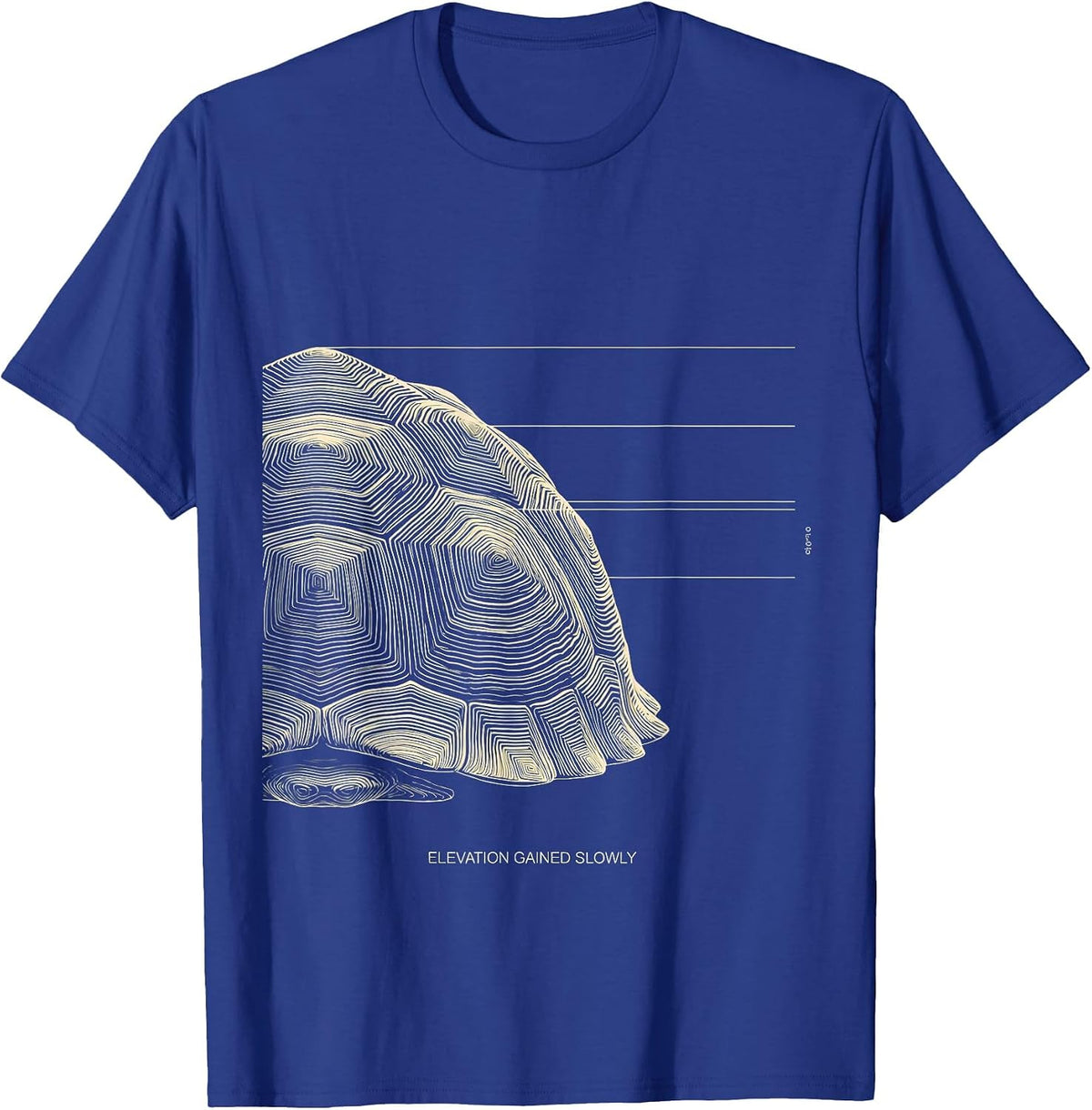 Elevation Gained Slowly Funny Tortoise Lover Animal Humor T-Shirt - Royal Blue