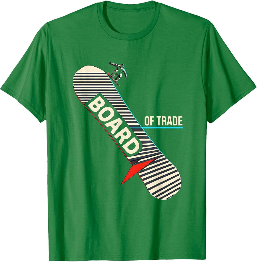 Men's Board Of Trade New Wave Snowboarder Winter Sports Pride T-Shirt - Kelly Green