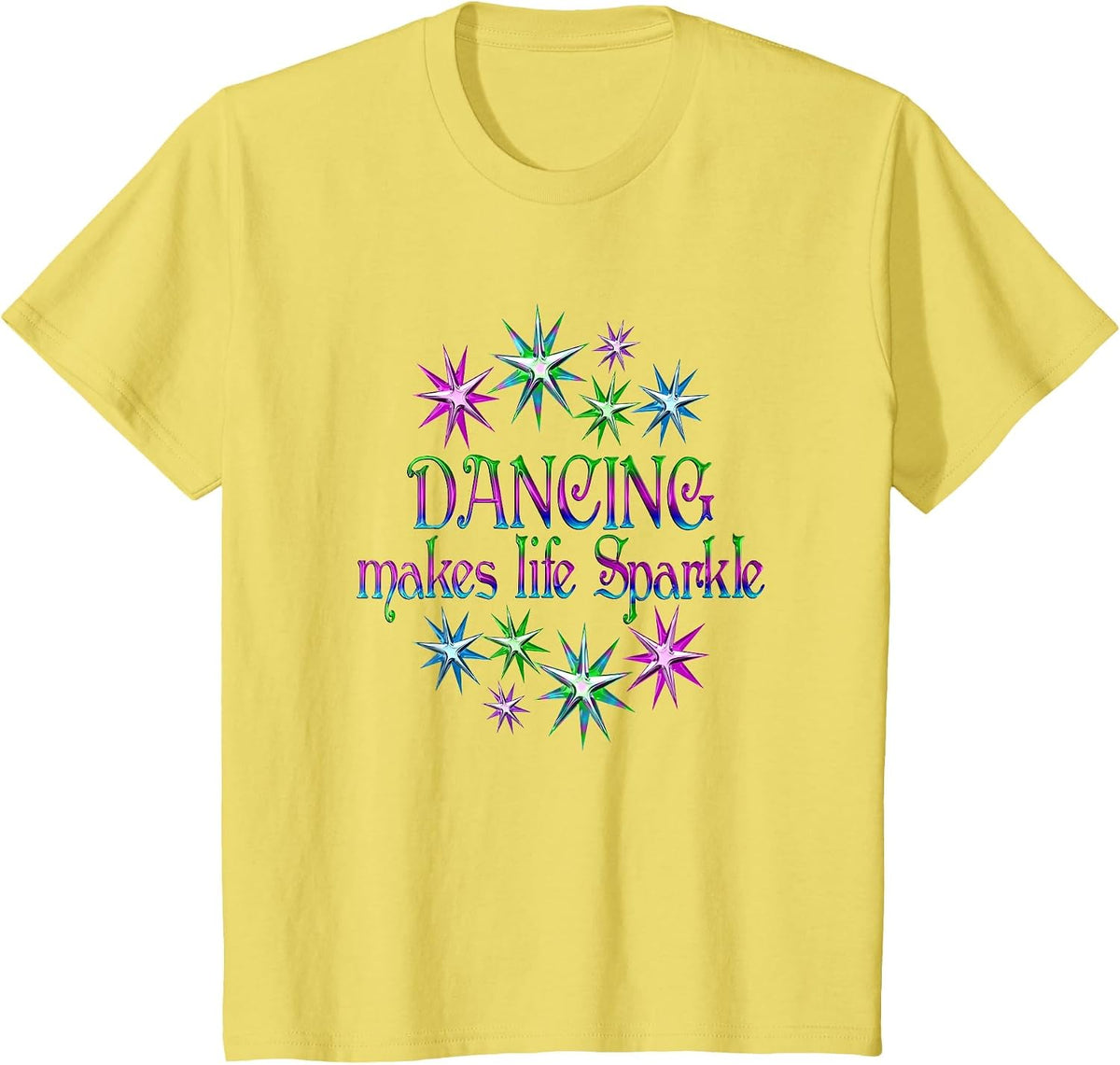 Dancing Makes Life Sparkle T-Shirt - Lemon Yellow