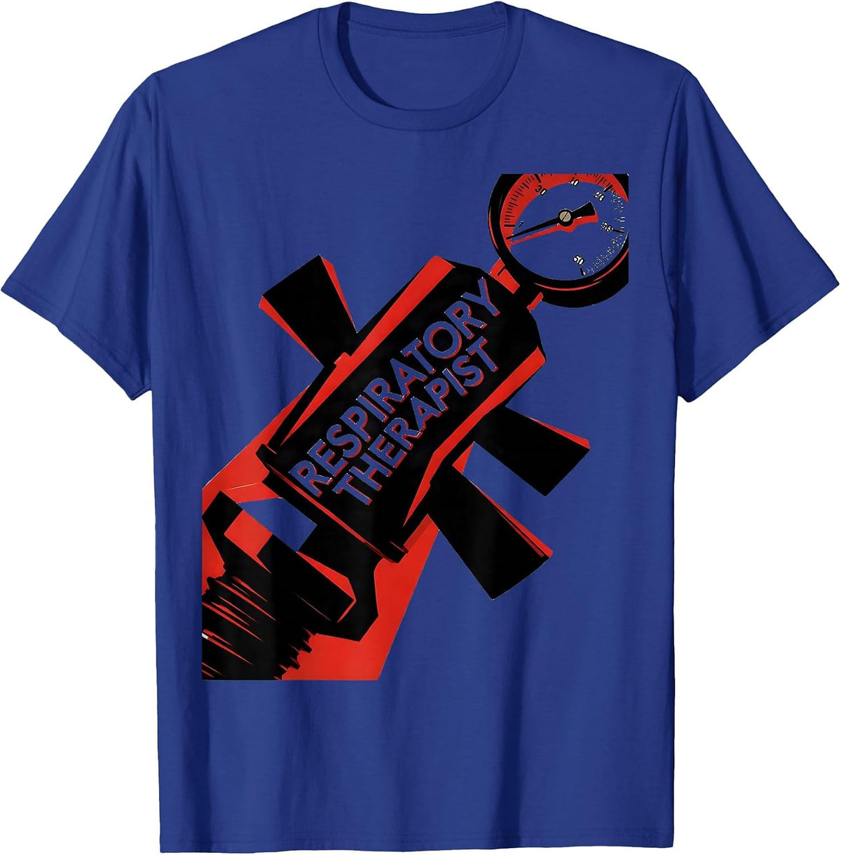 Men's Respiratory Therapist Constructivist Poster RT Profession T-Shirt - Royal Blue
