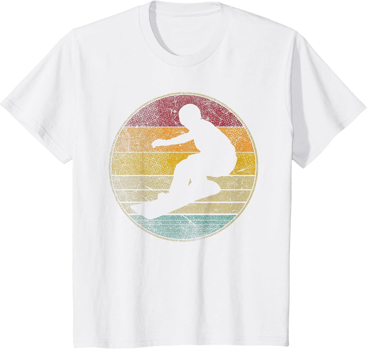 Winter Snowboard Snowboarder - Vintage Love Retro T-Shirt - White