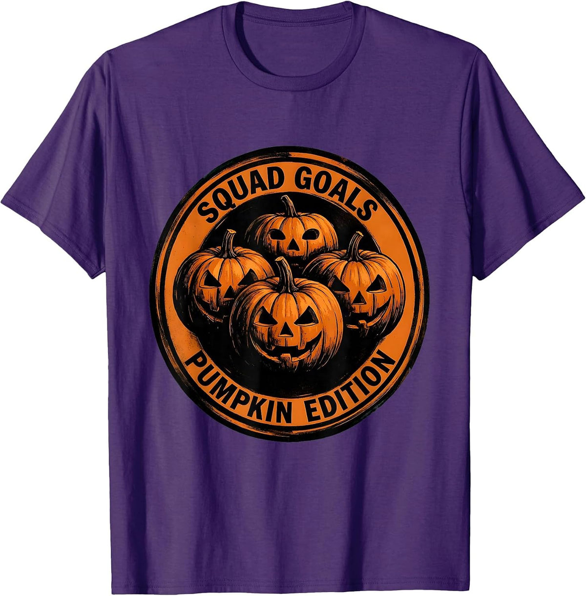 Squad Goals Pumpkin Edition Fall Group Design T-Shirt - Purple