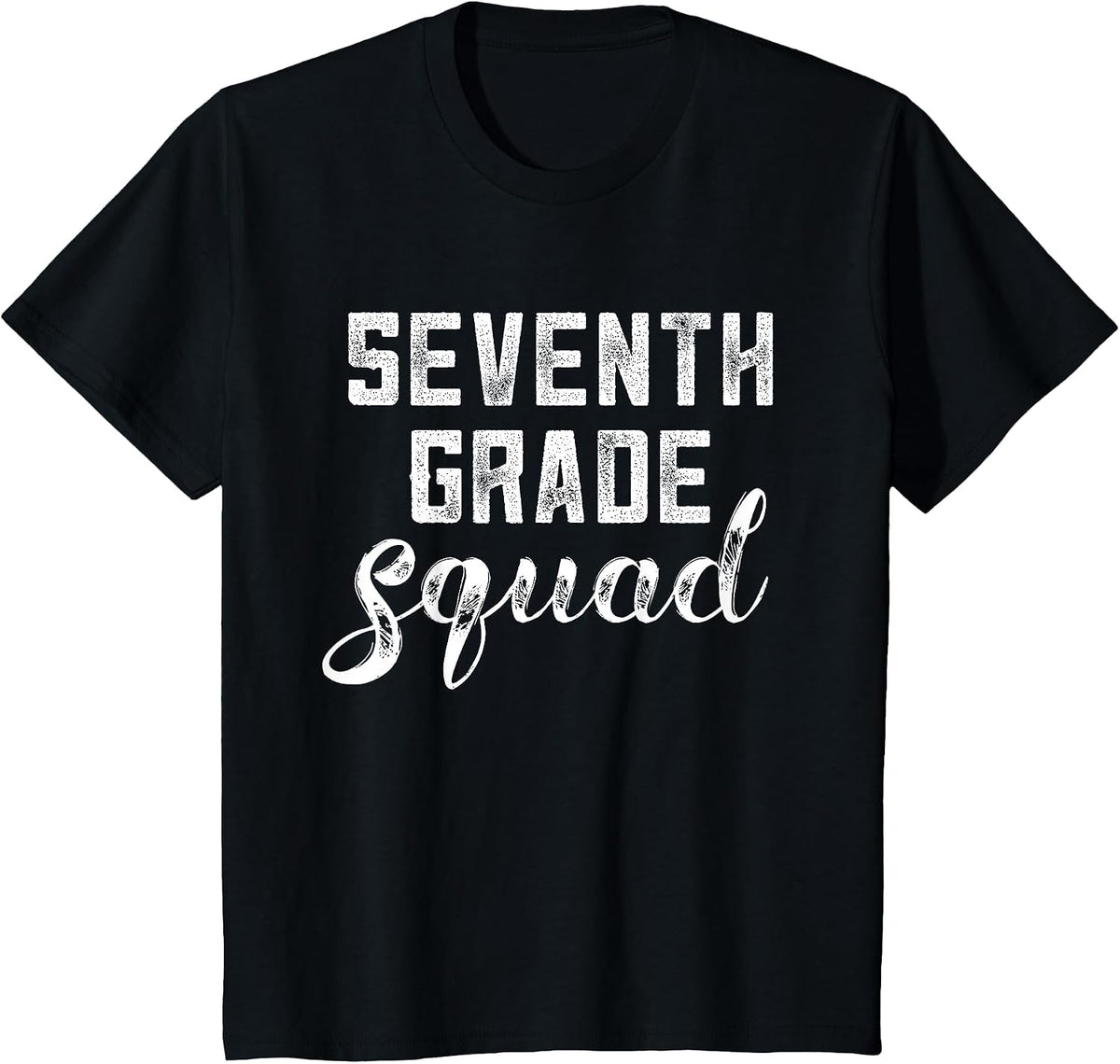 Seventh Grade Squad Shirt Back to School 7th Grade Teacher T-Shirt - Black