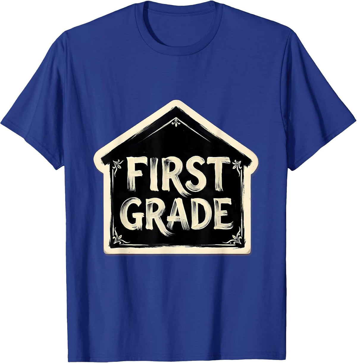 First Grade Retro Teacher Student Back To School T-Shirt - Royal Blue