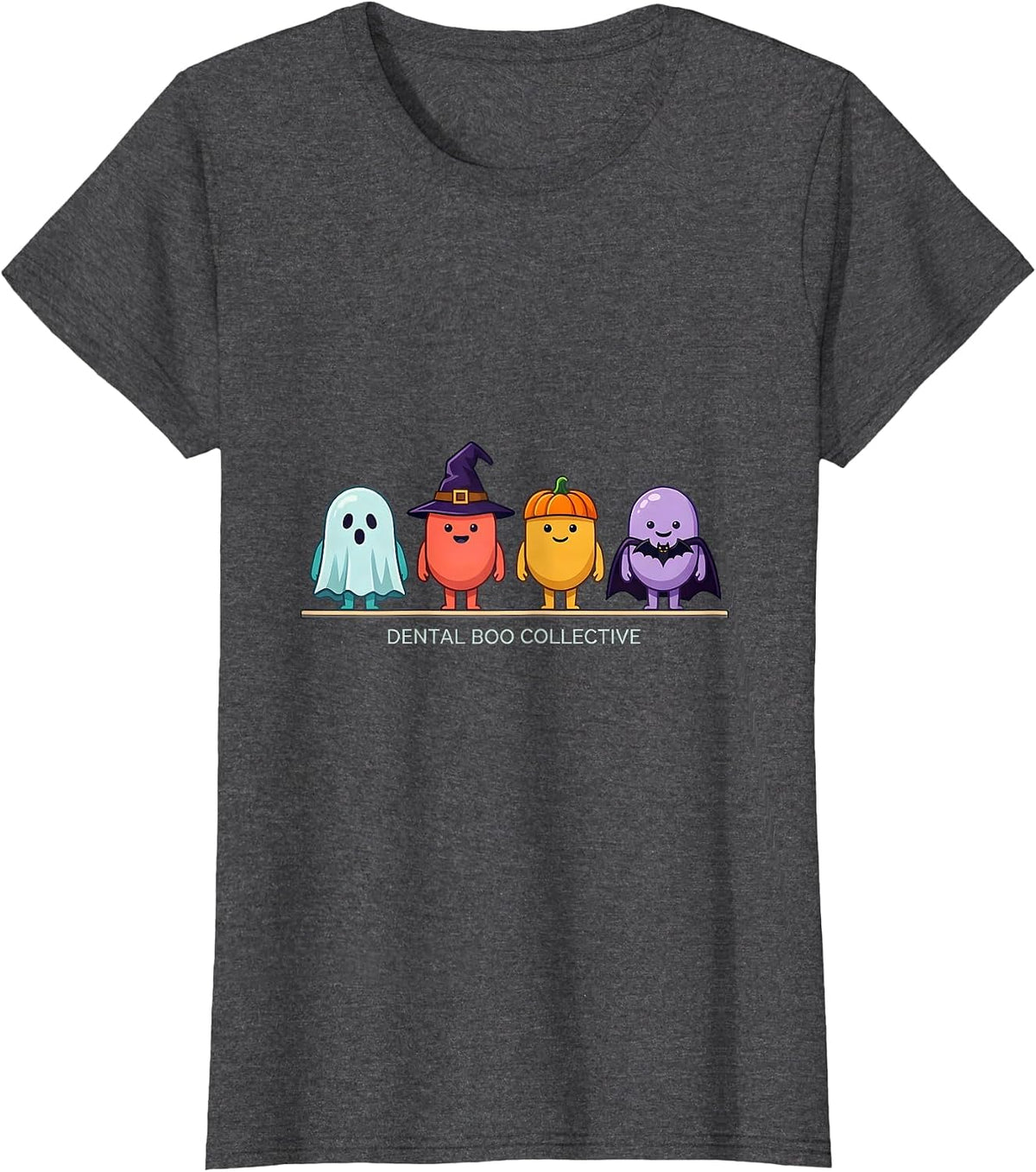 Women's Dental Boo Collective Funny Dentist Halloween Costume T-Shirt - Dark Heather Grey