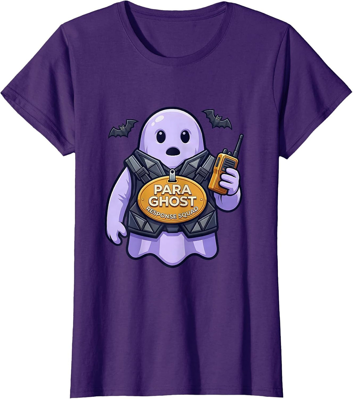 Women's Para Ghost Response Squad Funny Paraprofessional Halloween T-Shirt - Purple