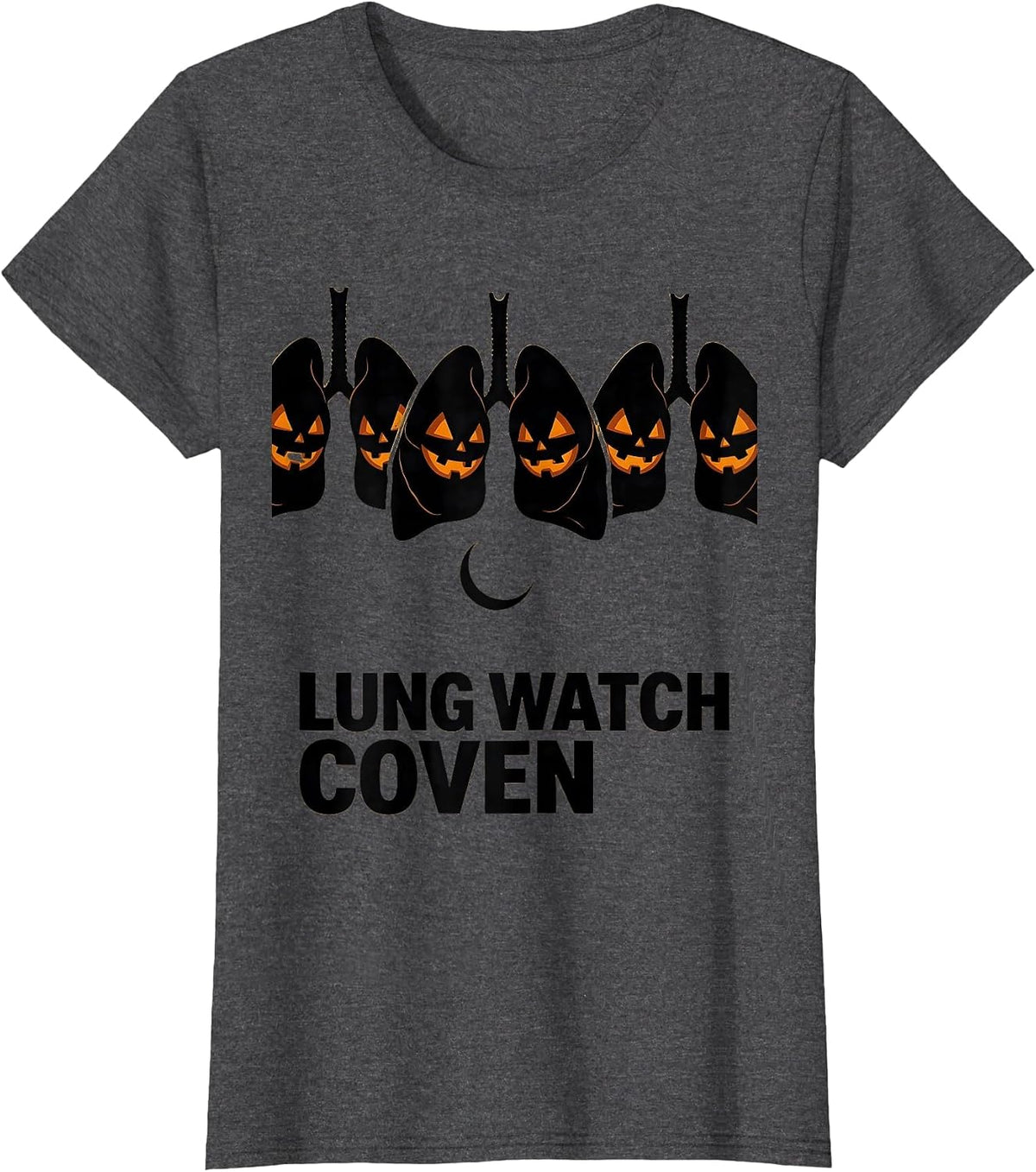 Women's Lung Watch Coven Editorial Conceptual Respiratory Therapist T-Shirt - Dark Heather Grey
