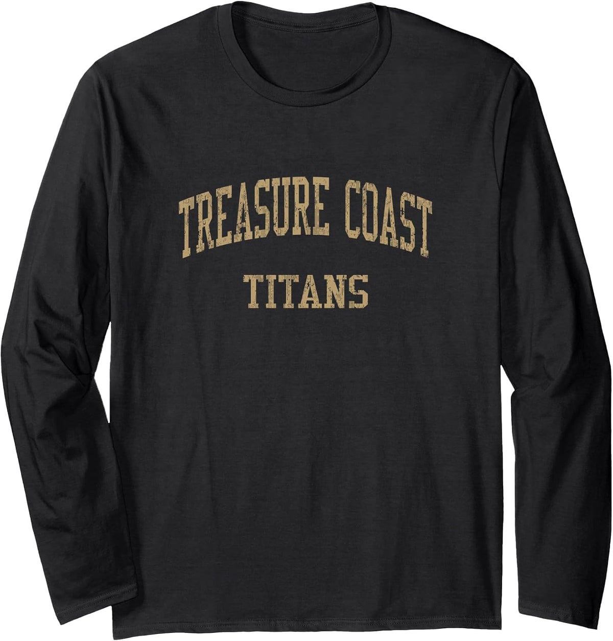 Treasure Coast High School HS Port St Lucie FL Vintage Sport Long Sleeve T-Shirt - Adult Unisex Black