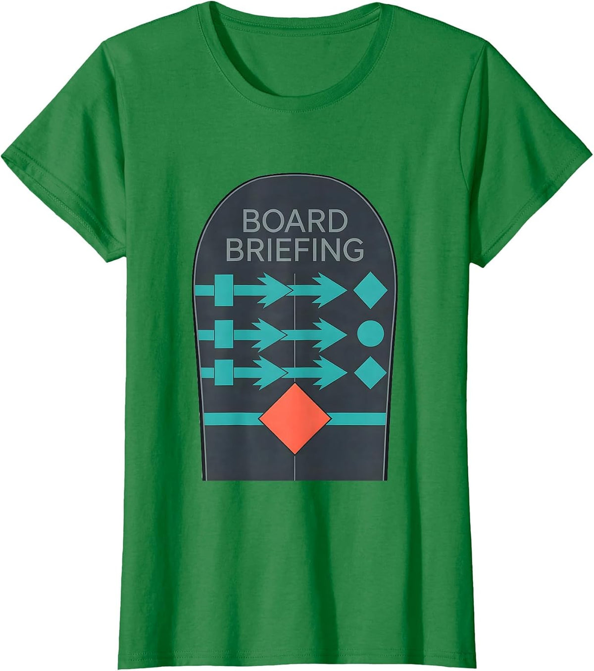 Board Briefing Flat Vector Snowboarder Ski Dad Gift T-Shirt, Women, Kelly Green, XX-Large - As Pictured