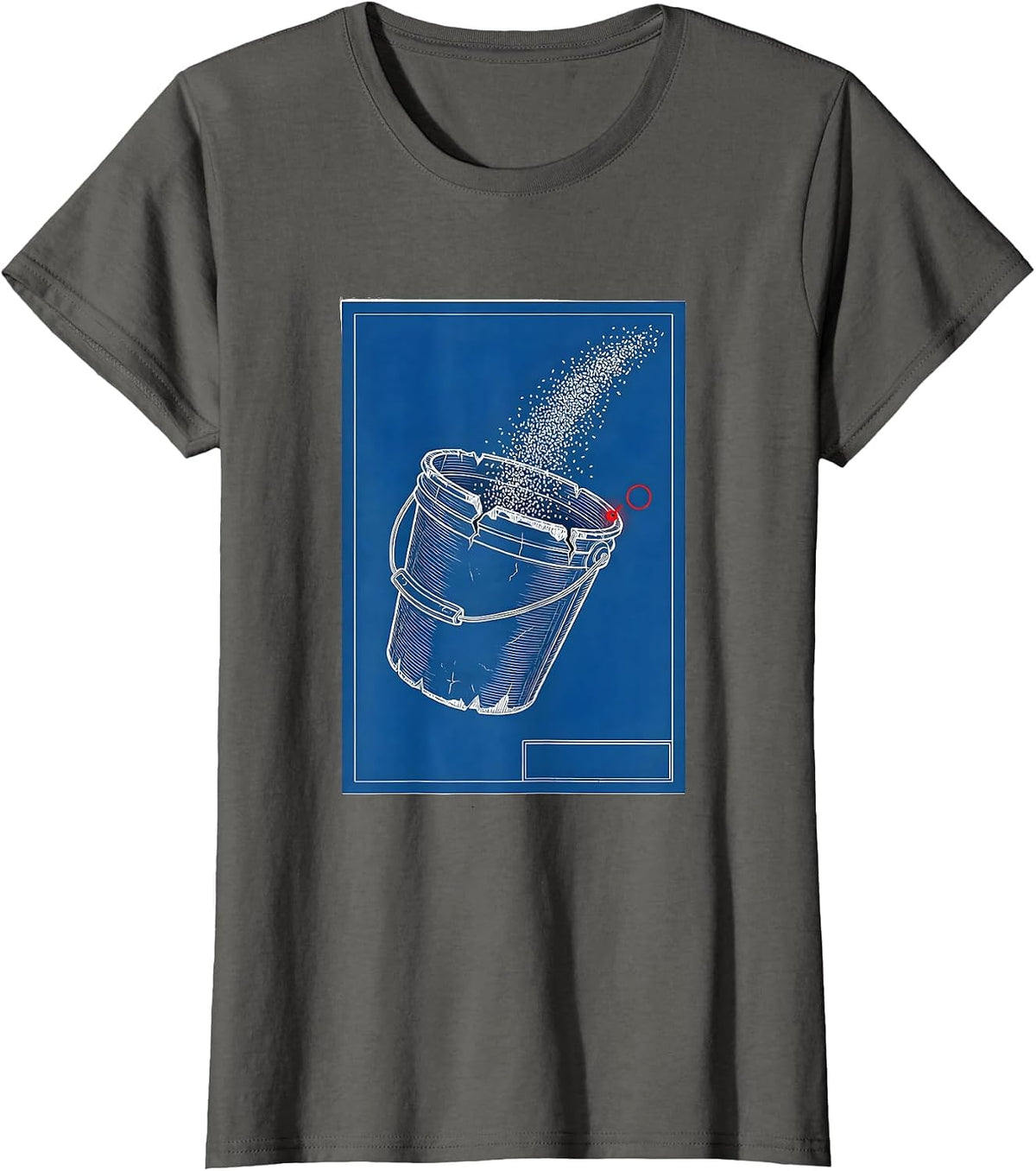 Women's Battered Feed Bucket Farm Life Sarcastic Humor T-Shirt - Asphalt Grey