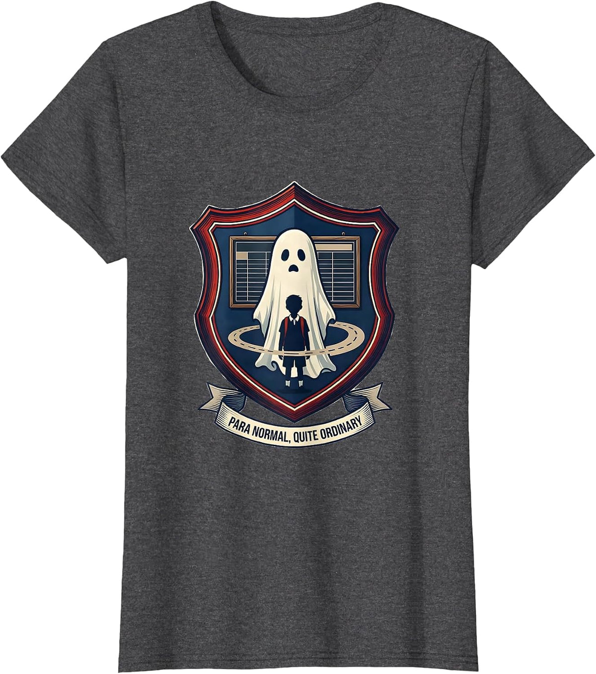 Women's Para Normal Quite Ordinary Ghost Para Paraprofessional T-Shirt - Dark Heather Grey