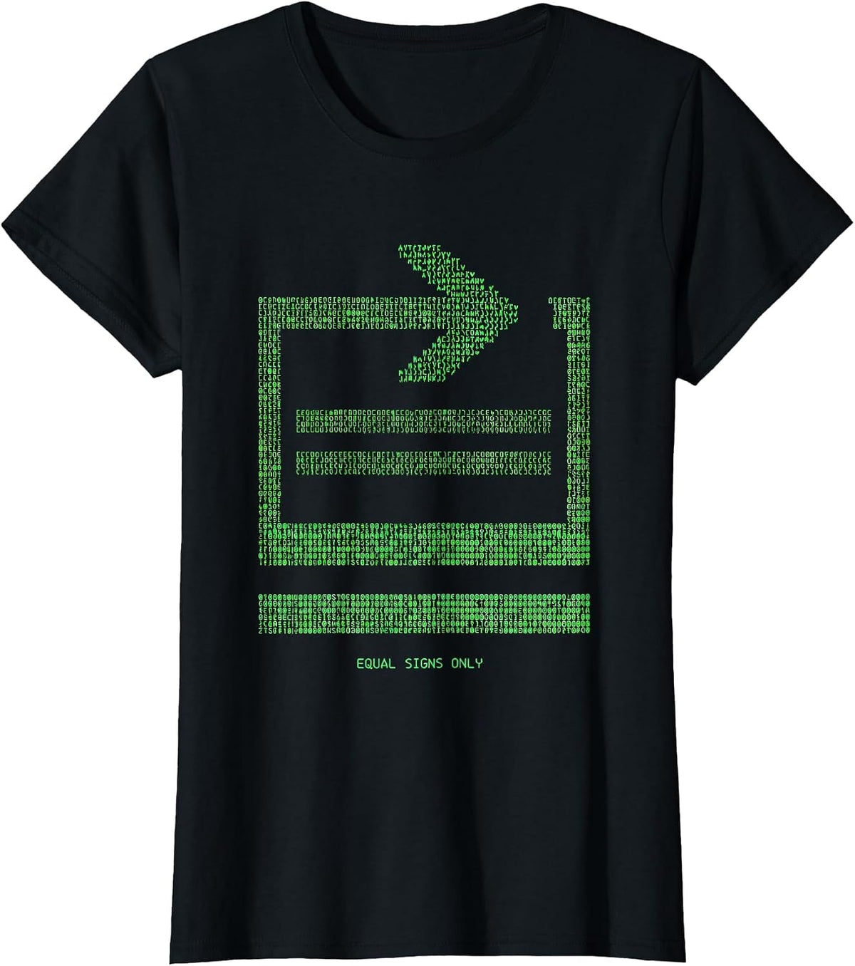 Equal Signs Only Math Equality Antiracism Symbol T-Shirt - Black