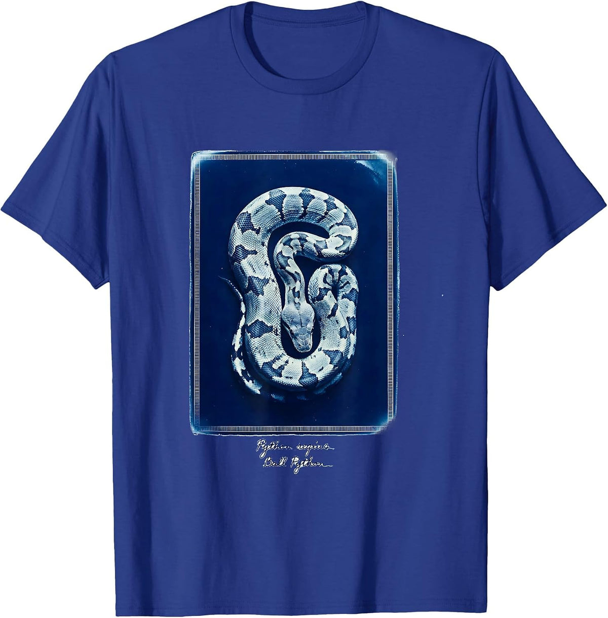 Men's Python regius Ball Python Funny Snake Owner Reptile Lover T-Shirt - Royal Blue