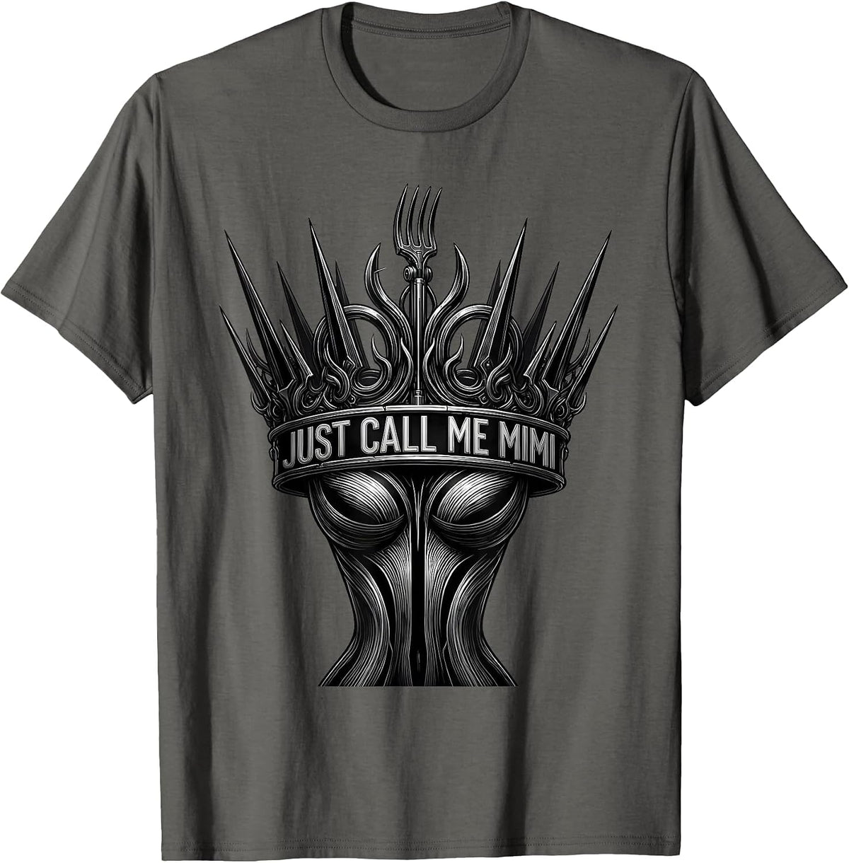 Just Call Me Mimi Proud Grandmother Design T-Shirt - Asphalt Grey
