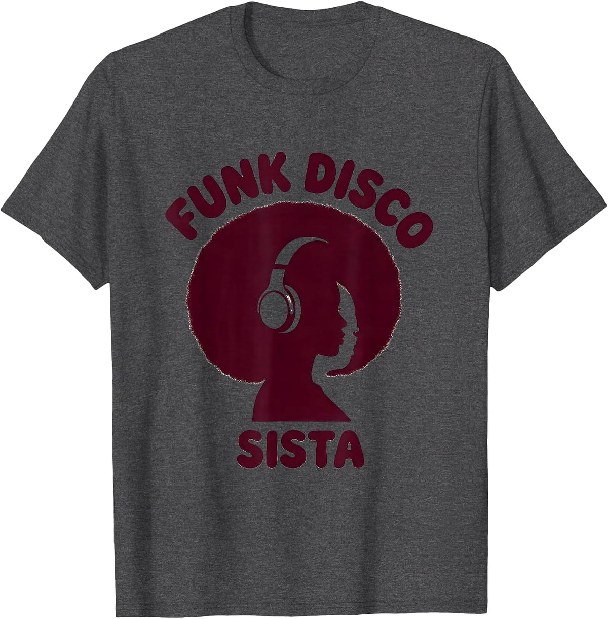 Men's Funk Disco Sista Retro 70s Afro Soul Funk Party T-Shirt - Dark Heather Grey