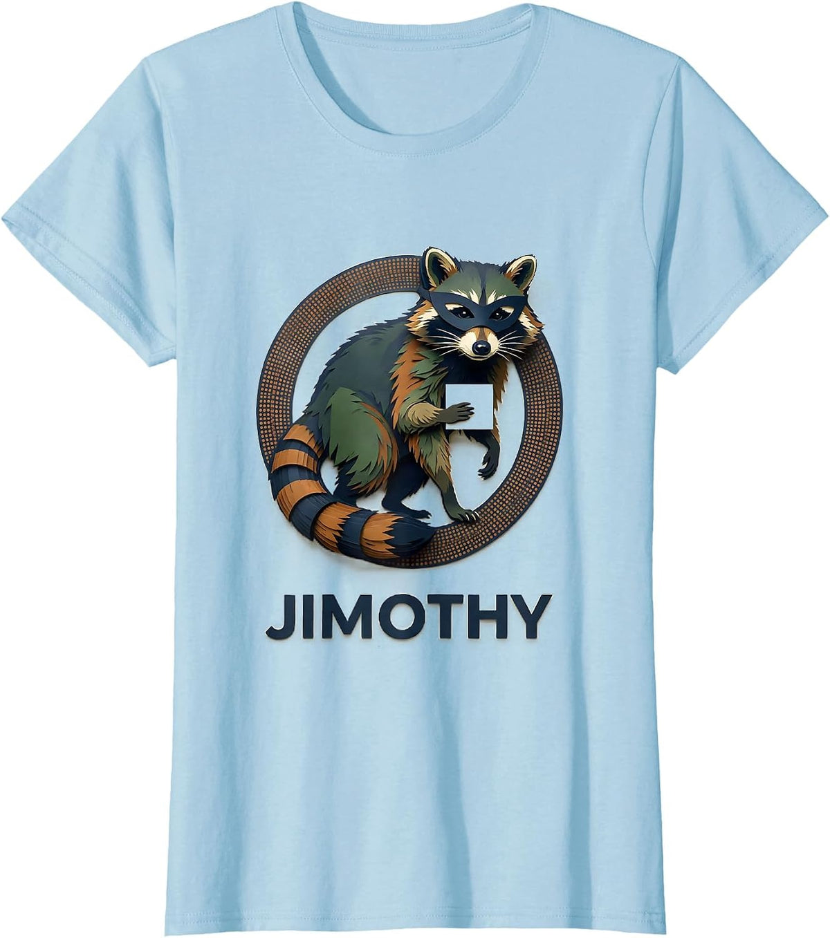 Jimothy Viral Raccoon Funny Trash Panda Wildlife Meme T-Shirt - Baby Blue