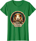 Women's Guinea Pig In A Blanket Funny Pet Lover Christmas Humor T-Shirt - Kelly Green