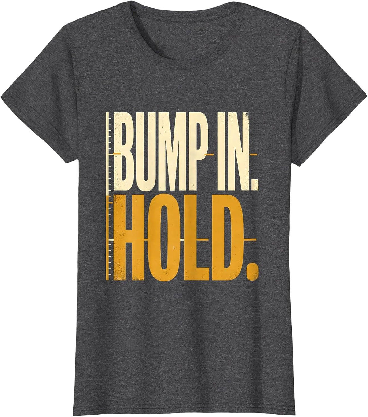 Women's Bump In. Hold. Patriotic Drag Racing RC Car Enthusiast Humor T-Shirt - Dark Heather Grey