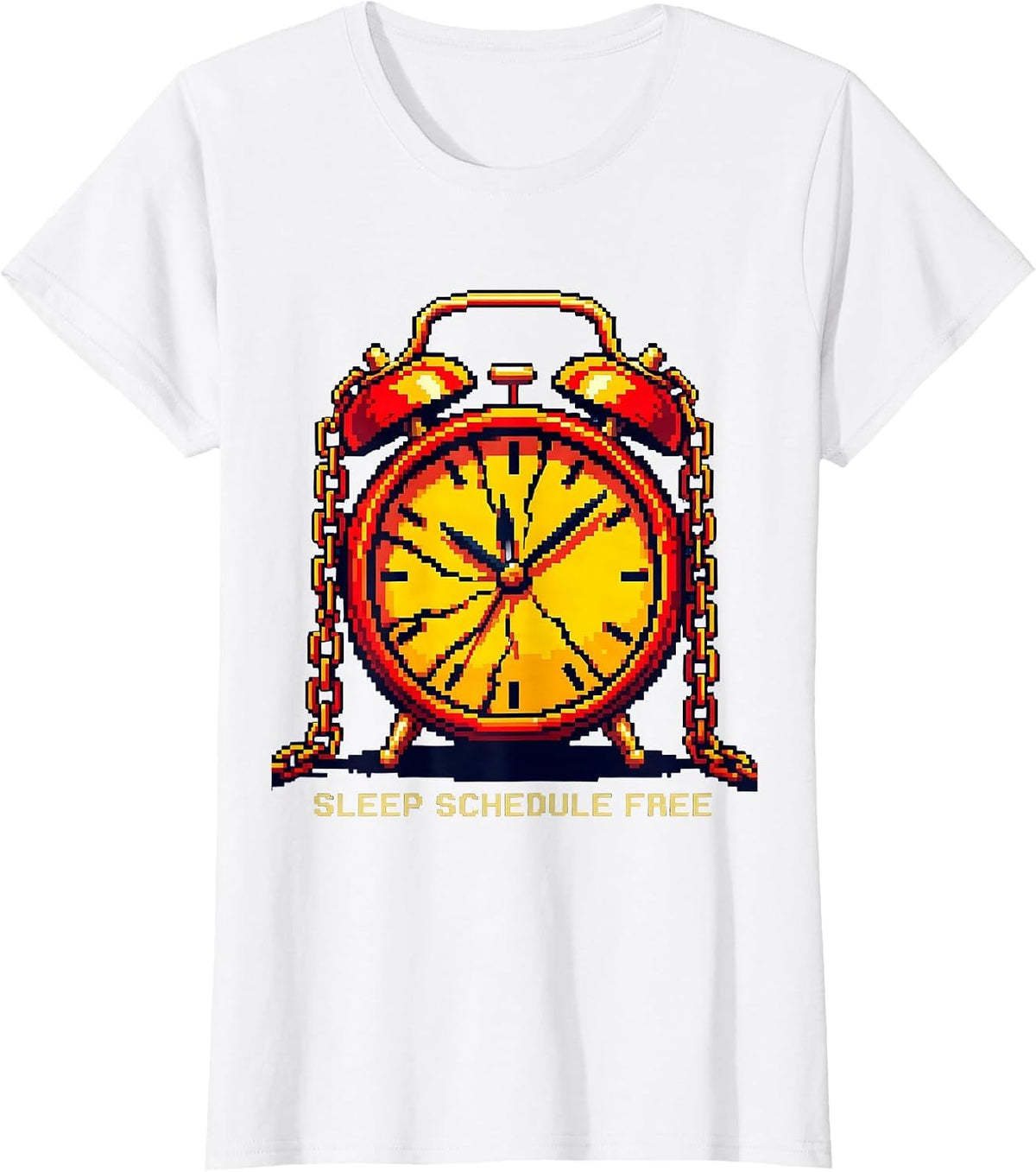 Sleep Schedule Free Labor Day Freedom Design T-Shirt - White